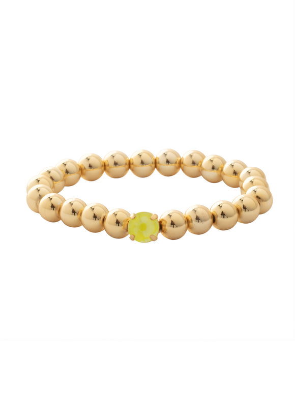 Sorrelli Electric Yellow Single Crystal Stretch Bracelet