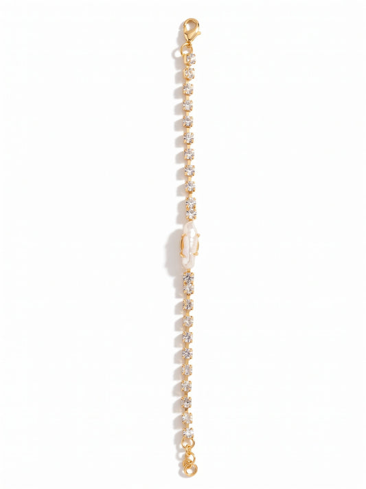 Sorrelli Modern Pearl Delmar Tennis Bracelet