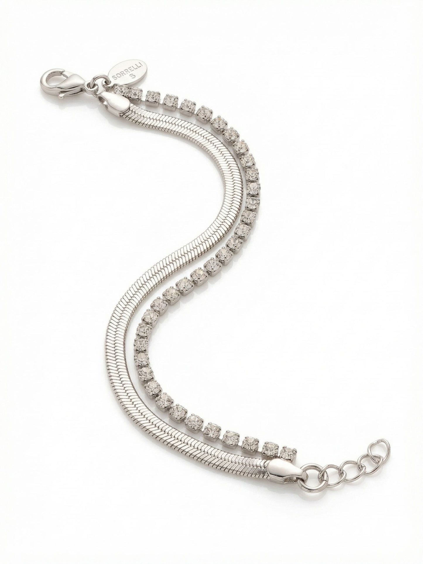 Sorrelli Crystal Mini Crystal Snake Chain Tennis Bracelet