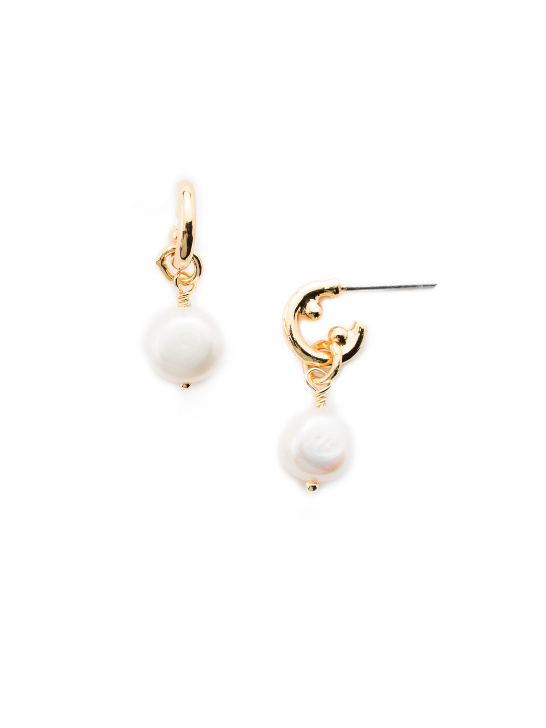 Sorrelli Modern Pearl Maxwell Hoop Earrings