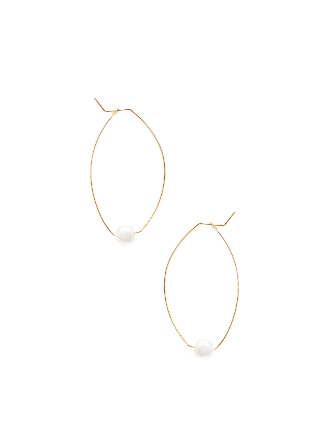 Sorrelli Modern Pearl Camilla Hoop Earrings