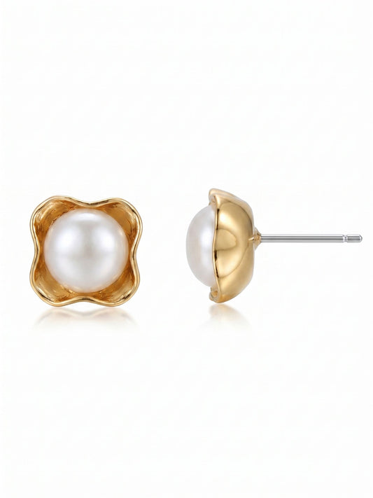 Sorrelli Modern Pearl Karie Stud Earring