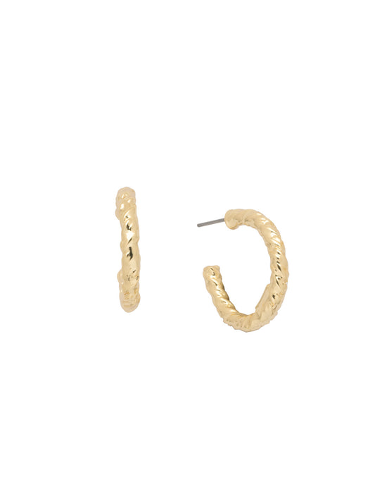 Sorrelli Bare Metallic Olive Hoop Earrings