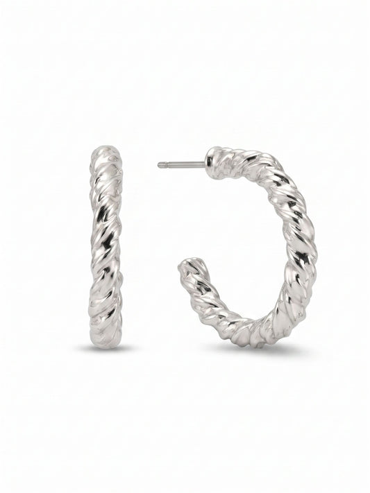 Sorrelli Bare Metallic Olive Hoop Earrings
