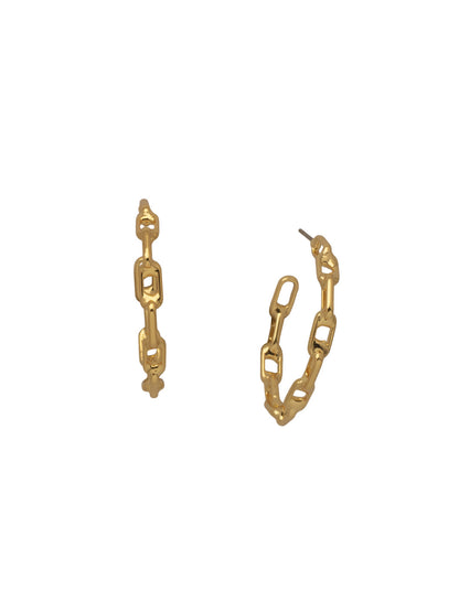 Sorrelli Bare Metallic Chain Link Hoop Earrings