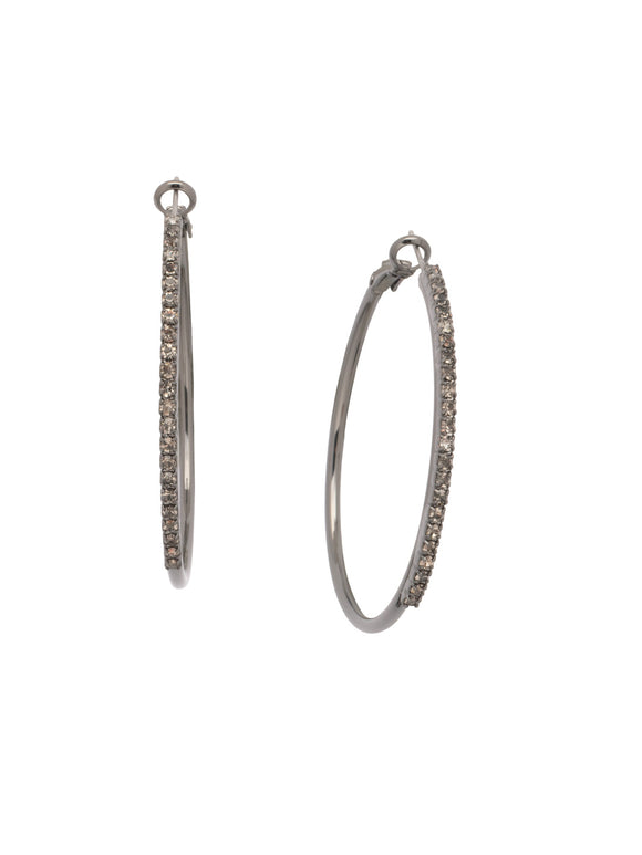 Sorrelli Black Diamond Farah Hoop Earrings