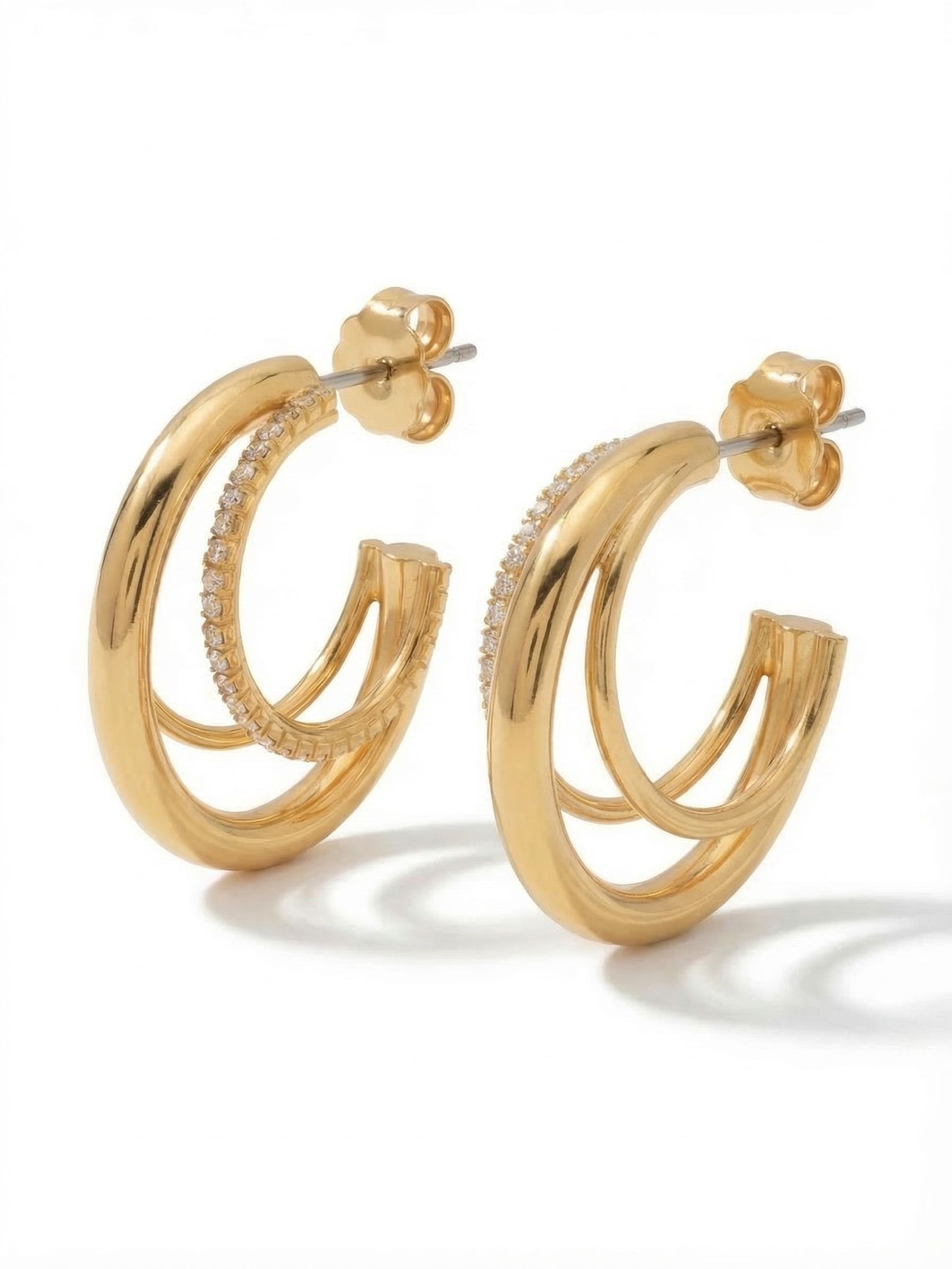 Sorrelli Crystal Trio Crystal Hoop Earrings