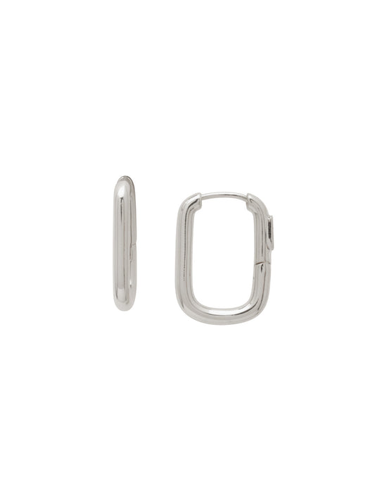 Sorrelli Bare Metallic Rectangle Hoop Earrings