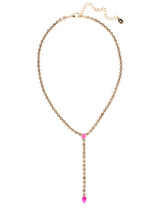 Sorrelli Electric Pink Lena Lariat Long Necklace