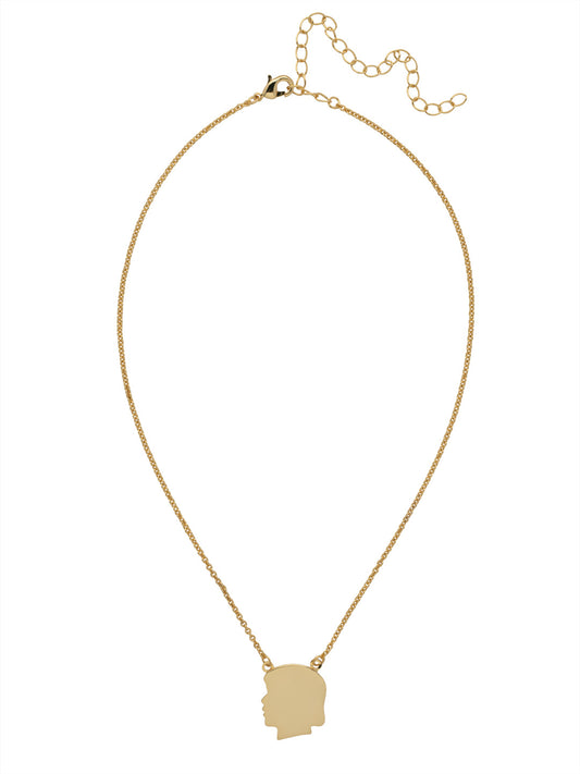 Sorrelli Bare Metallic Girl Silhouette Pendant Necklace