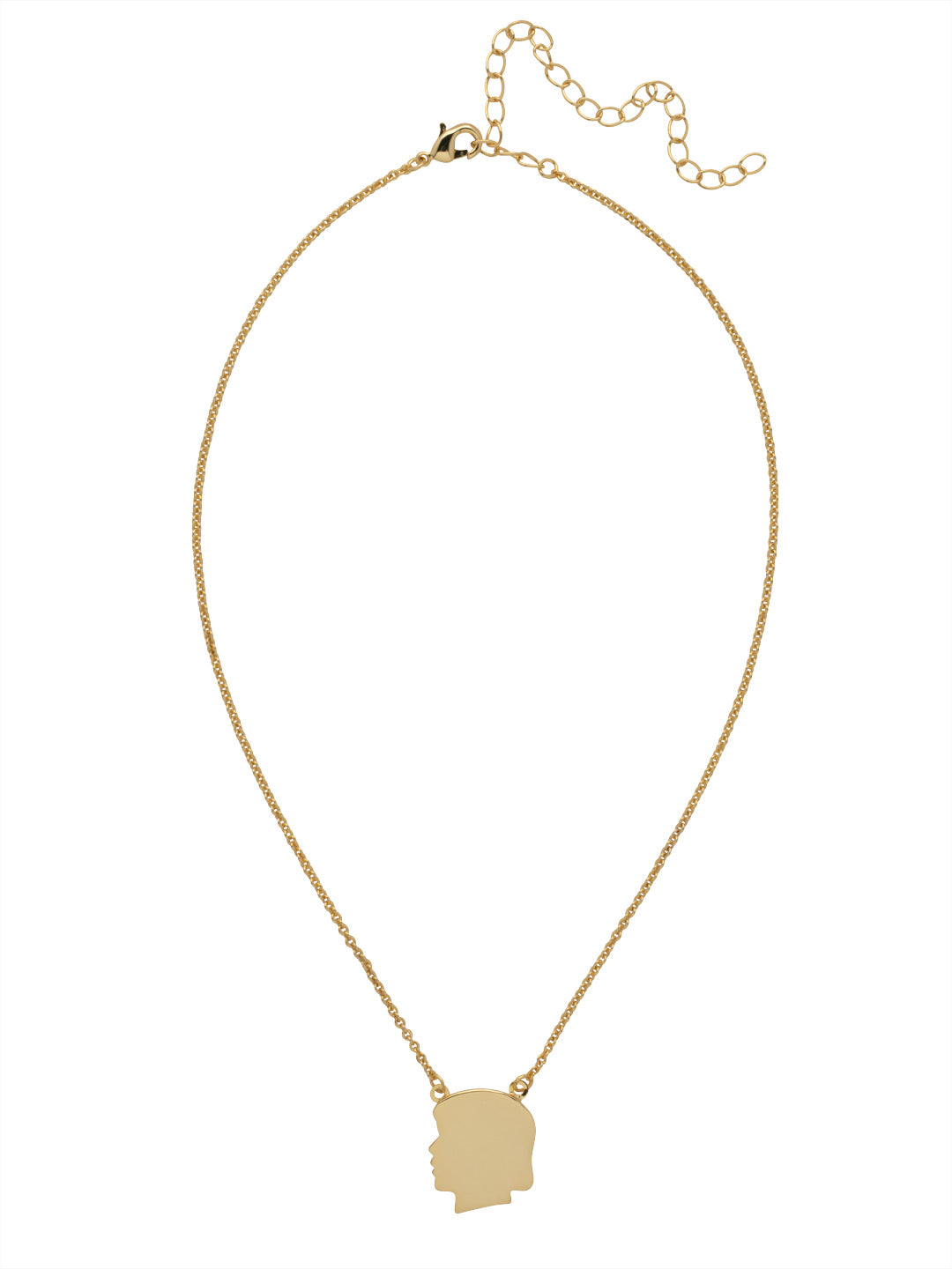 Sorrelli Bare Metallic Girl Silhouette Pendant Necklace