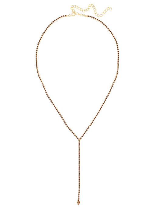 Sorrelli Maple Syrup Mini Lena Lariat Long Necklace