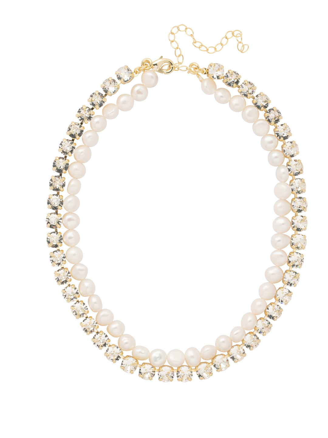 Sorrelli Modern Pearl Matilda Layered Tennis Necklace