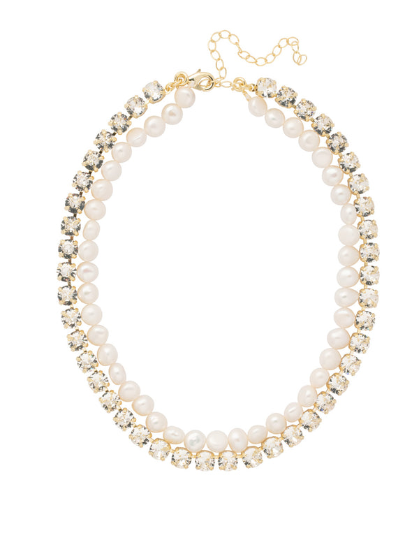 Sorrelli Modern Pearl Matilda Layered Tennis Necklace