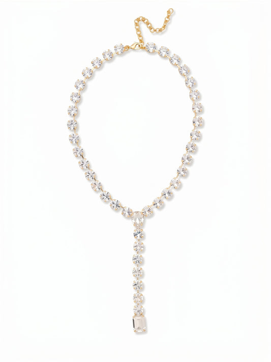 Sorrelli Crystal Lucille Lariat Statement Necklace