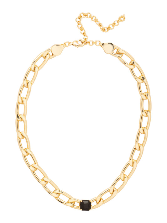 Sorrelli Jet Kirby Single Crystal Tennis Necklace