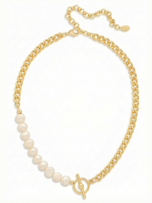 Sorrelli Modern Pearl Perla Tennis Necklace