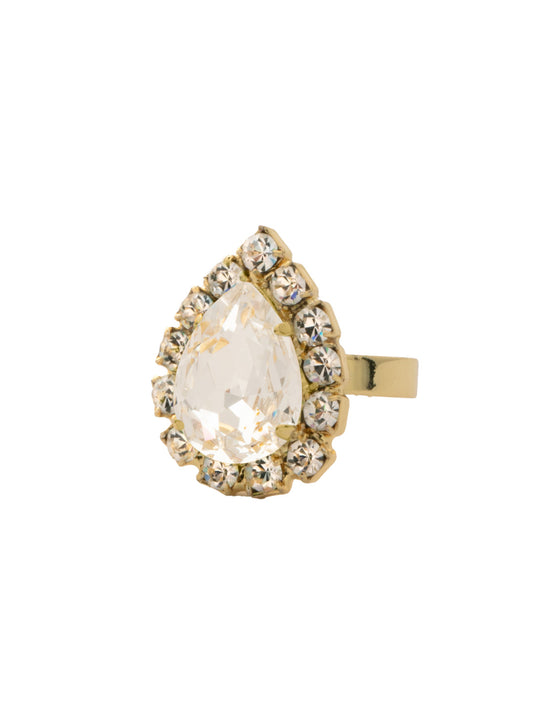 Sorrelli Crystal Peony Cocktail Ring