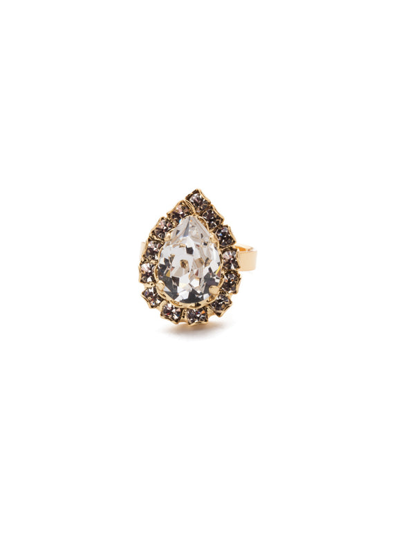 Sorrelli Crystal Peony Cocktail Ring