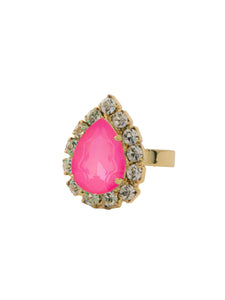 Sorrelli Electric Pink Peony Cocktail Ring