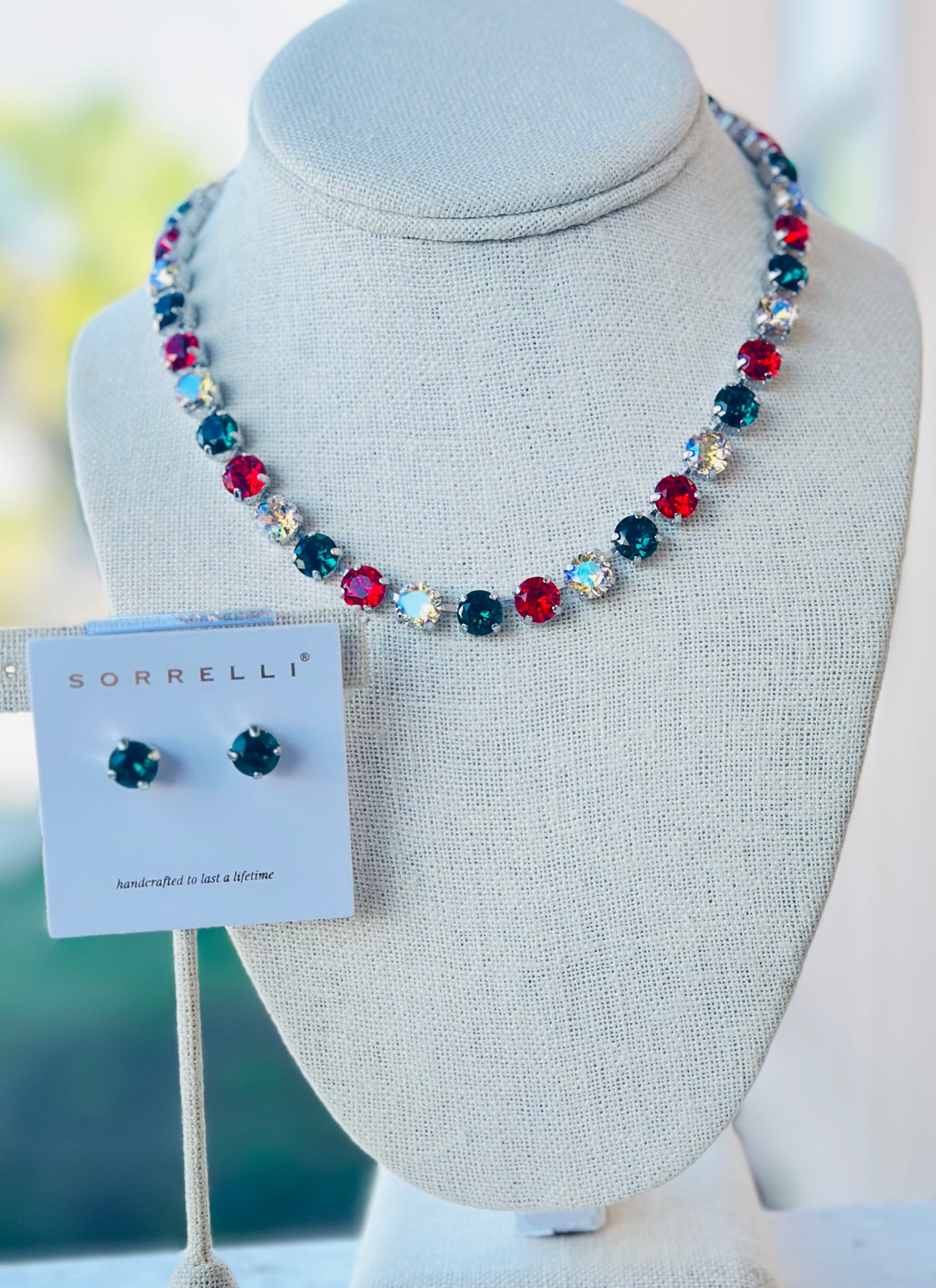 Merry and Bright two piece set on silver