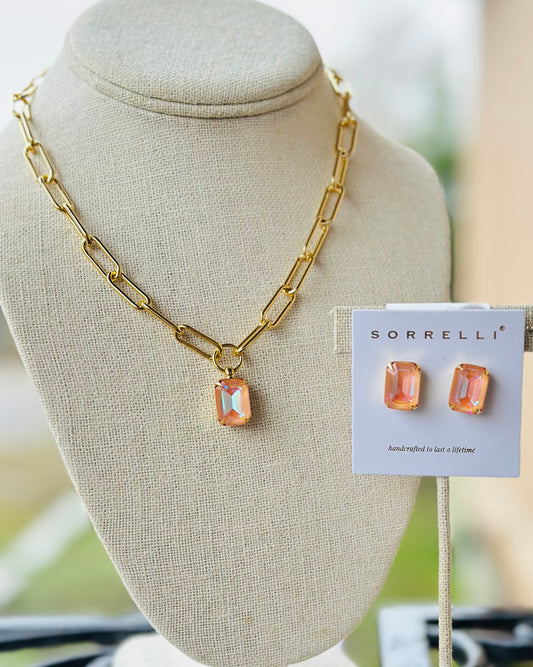 Nia Pendant Set- peach delite