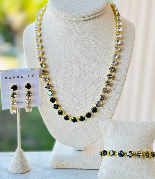 Three piece bright gold midnight moon set $285