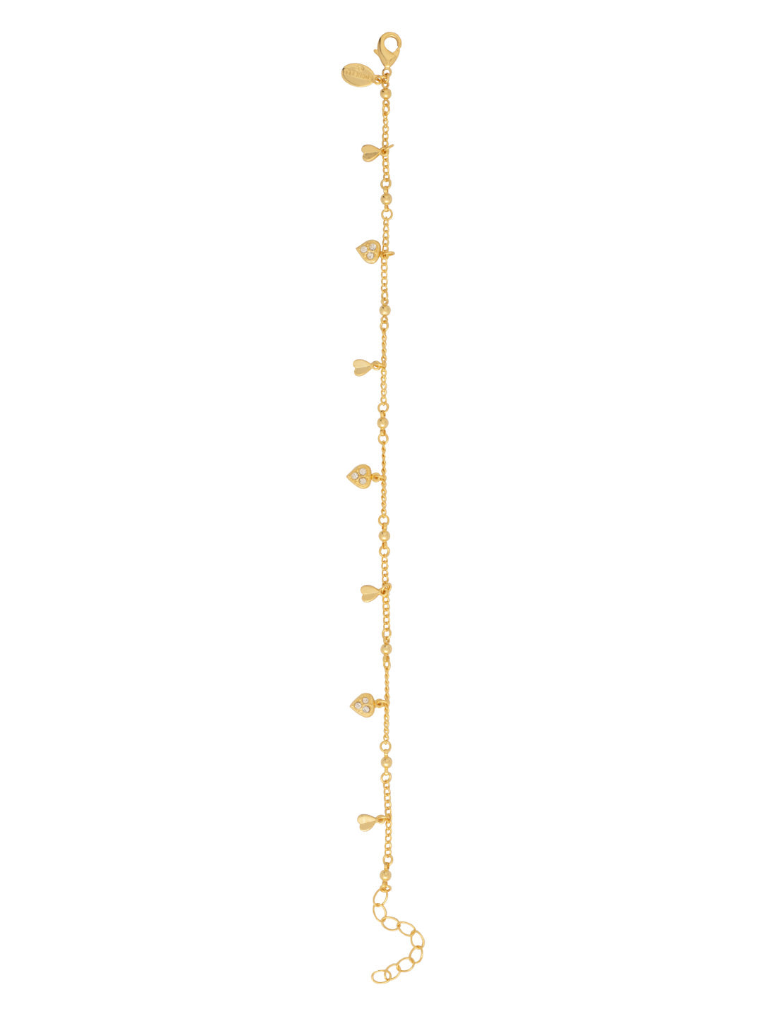 Sorrelli Crystal Mini Heart Charm Anklet