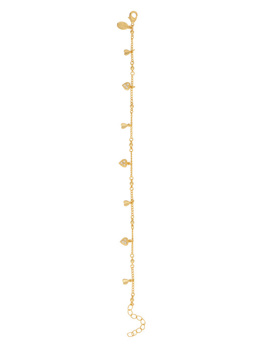 Sorrelli Crystal Mini Heart Charm Anklet