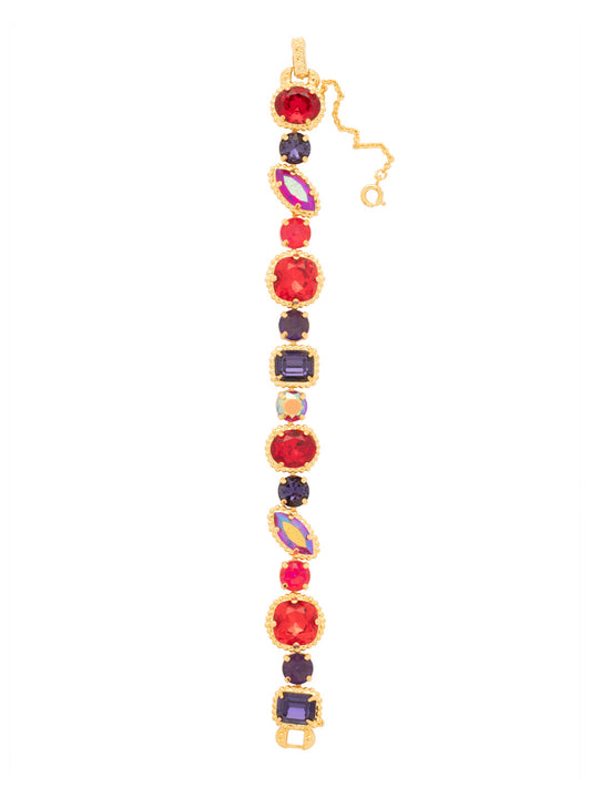 Sorrelli Red Velvet Cushion-Cut Tennis Bracelet