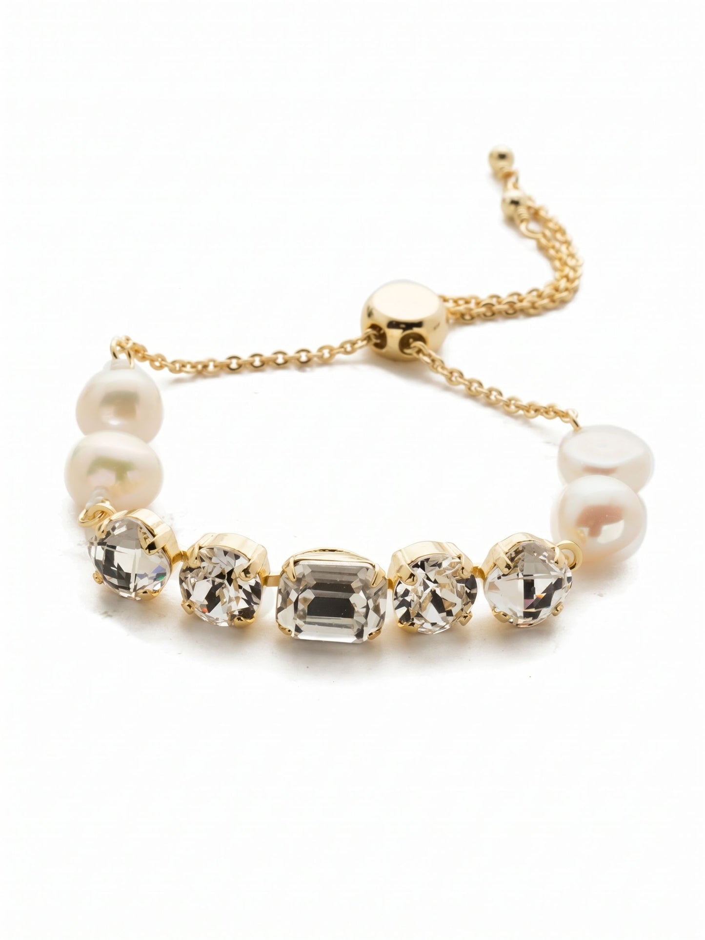 Sorrelli Modern Pearl Crystal Pearl Slider Bracelet
