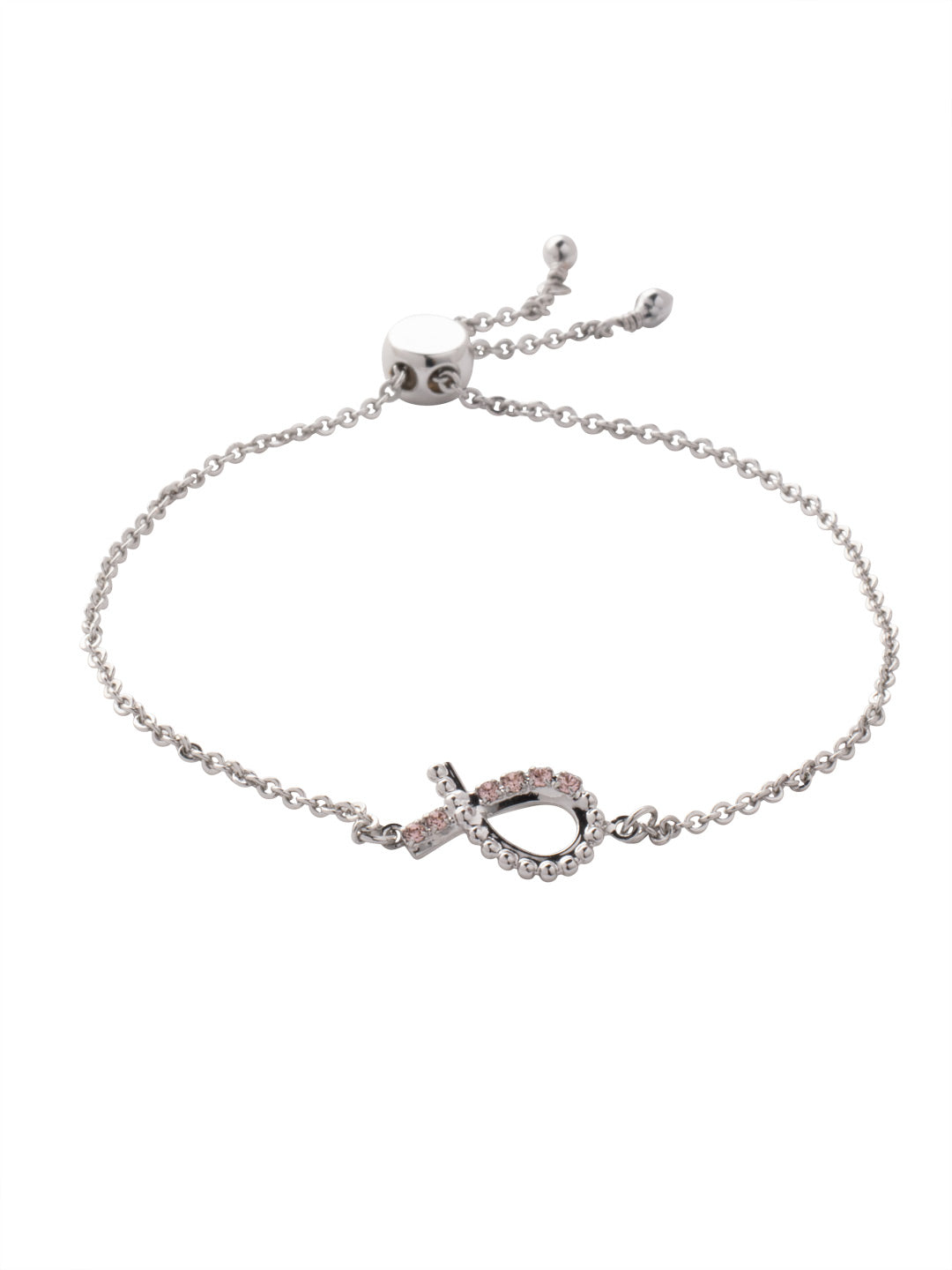 Sorrelli Vintage Rose Crystal Ribbon Slider Bracelet