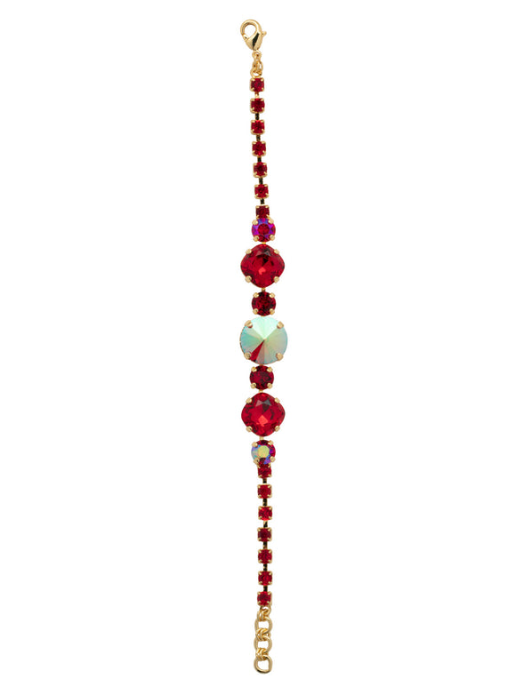 Sorrelli Cranberry Half Circle Tennis Bracelet