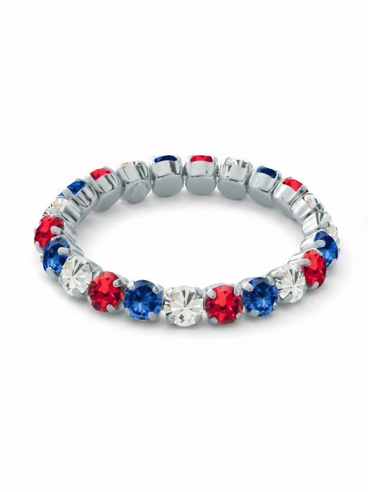 Sorrelli Stars and Stripes 7 inch Sienna Stretch Bracelet