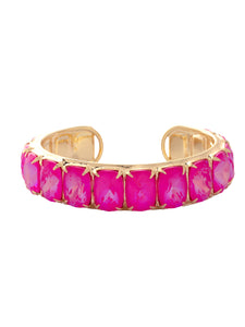 Sorrelli Electric Pink Julianna Emerald Cut Cuff Bracelet