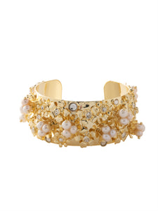 Sorrelli Modern Pearl Nesta Cuff Bracelet