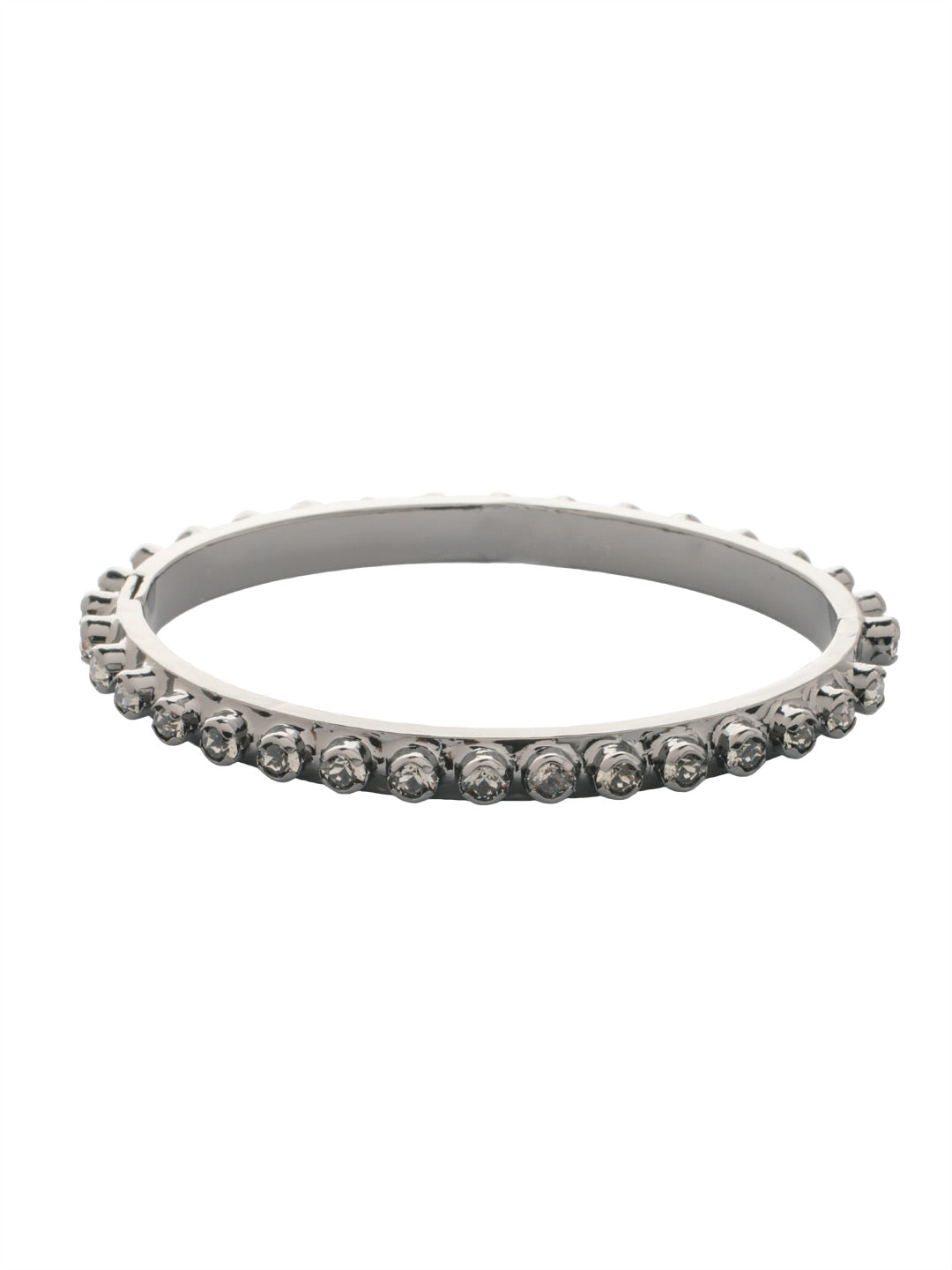 Sorrelli Black Diamond Mini Crystal Hinge Bangle Bracelet