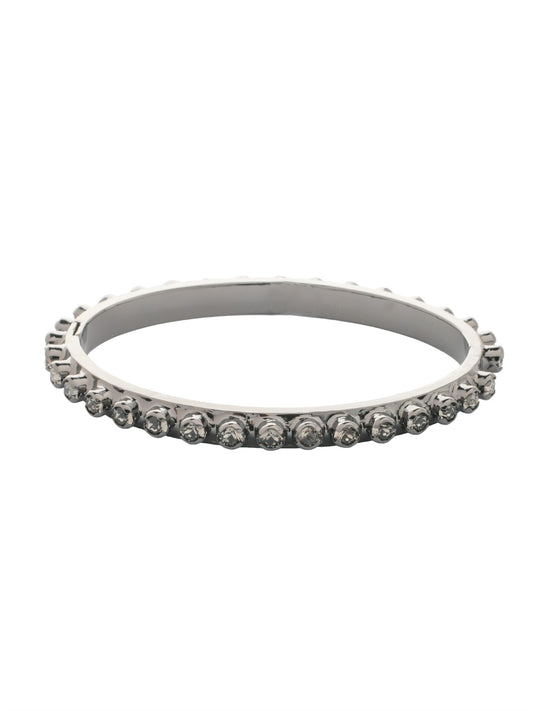 Sorrelli Black Diamond Mini Crystal Hinge Bangle Bracelet