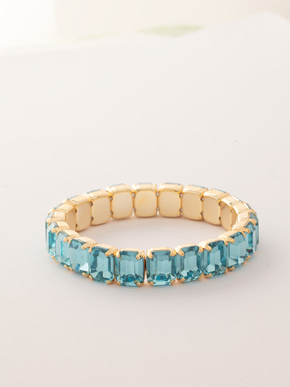 Sorrelli Aquamarine 7 inch Octavia Stretch Bracelet