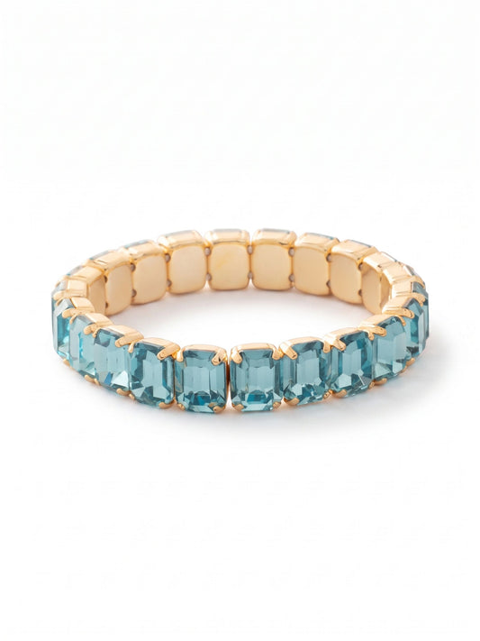 Sorrelli Aquamarine 7 inch Octavia Stretch Bracelet