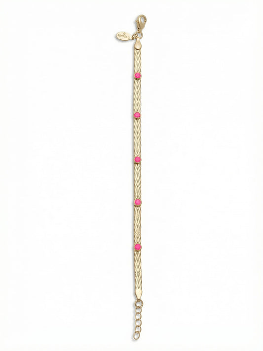 Sorrelli Electric Pink Mini Studded Juna Tennis Bracelet