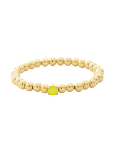 Sorrelli Electric Yellow Mini Single Crystal Stretch Bracelet