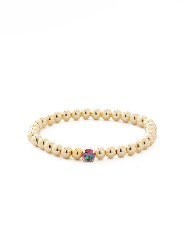 Sorrelli Heliotrope Mini Single Crystal Stretch Bracelet