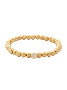 Sorrelli Ultra White Mini Single Crystal Stretch Bracelet