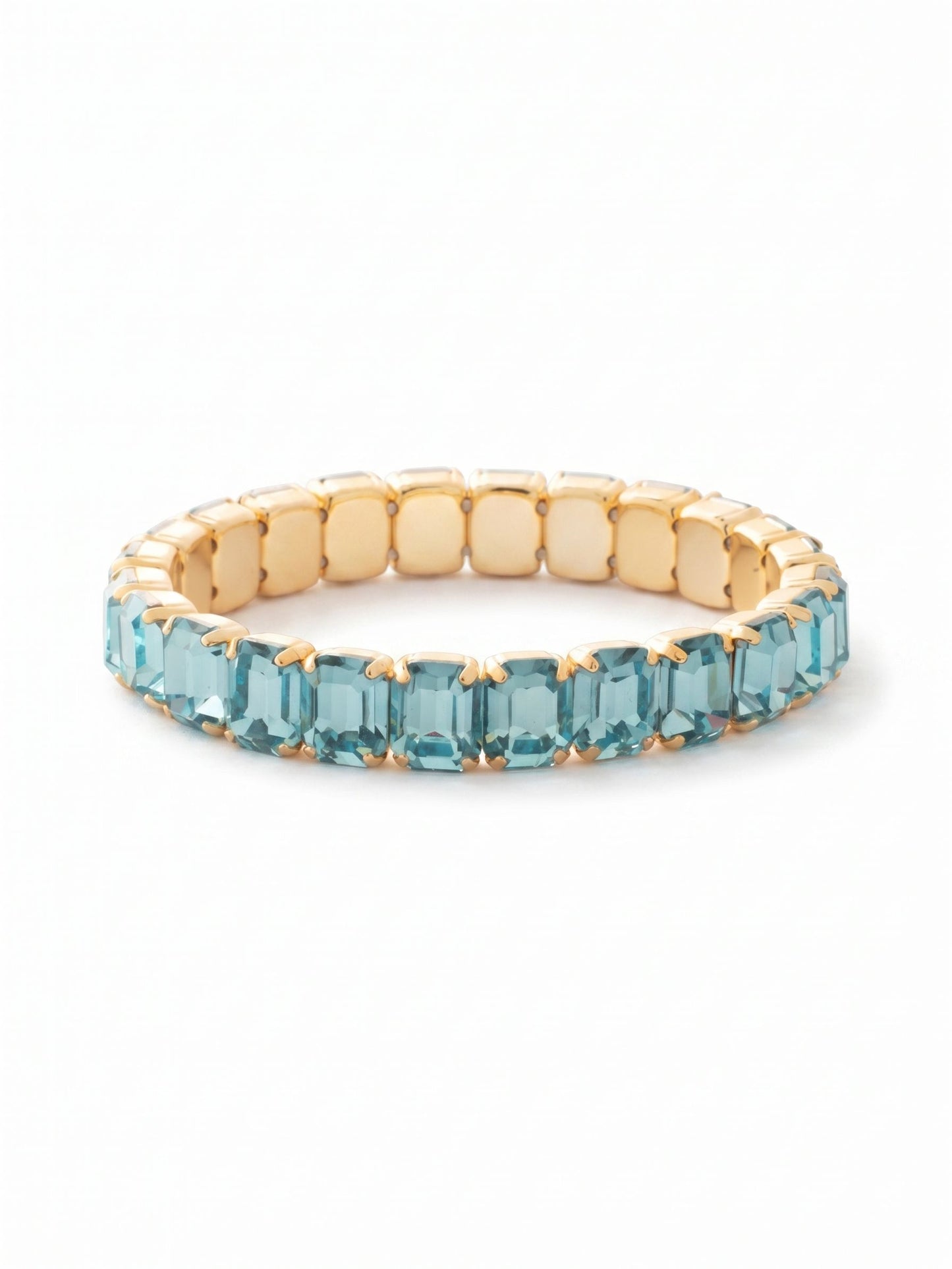 Sorrelli Aquamarine 8 inch Octavia Stretch Bracelet