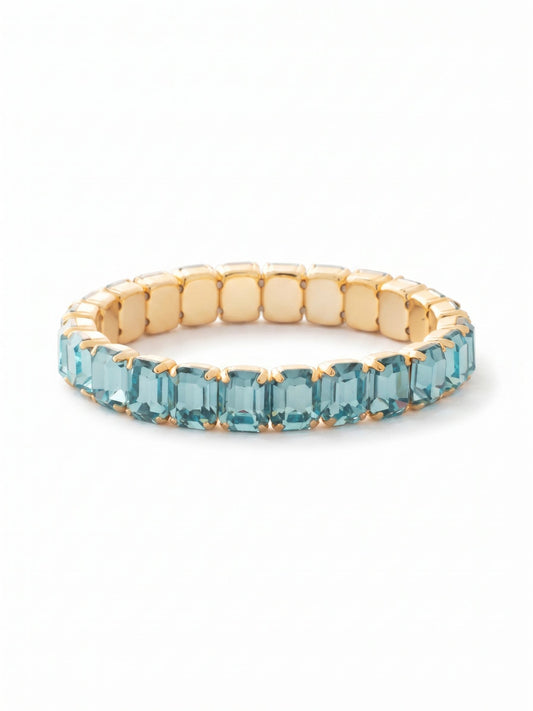 Sorrelli Aquamarine 8 inch Octavia Stretch Bracelet