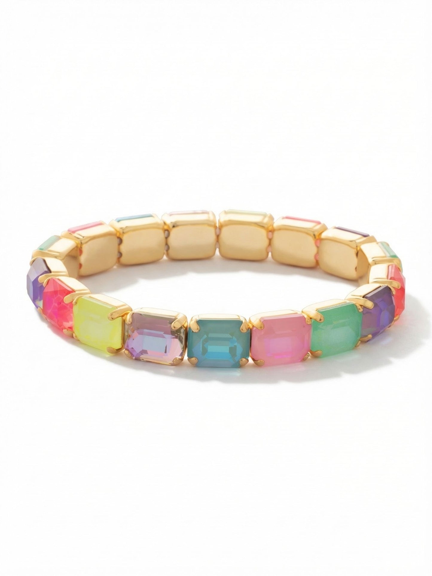 Sorrelli Candy Carnival 7 Inch Easton Emerald Cut Stretch Bracelet