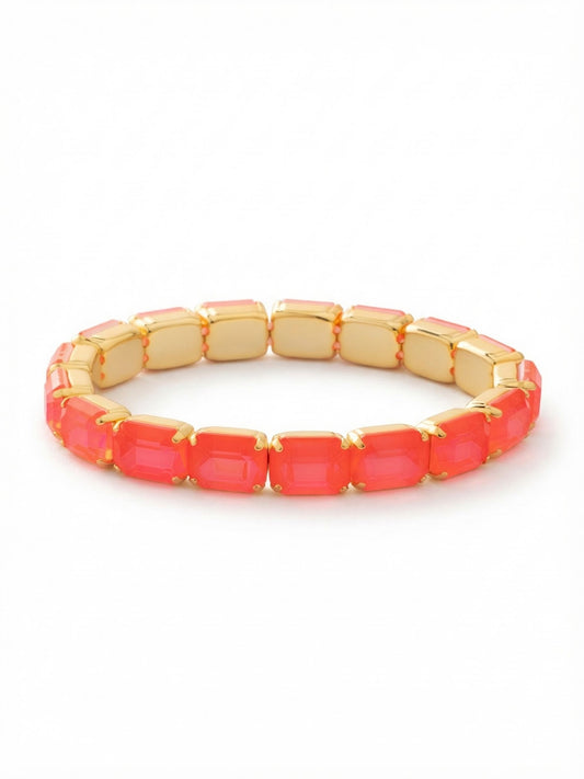 Sorrelli Electric Hyacinth 7 Inch Easton Emerald Cut Stretch Bracelet