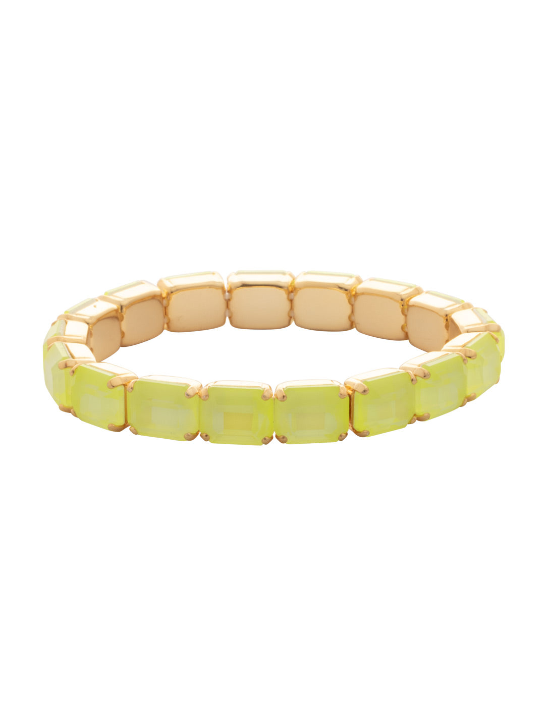 Sorrelli Electric Yellow 7 Inch Easton Emerald Cut Stretch Bracelet