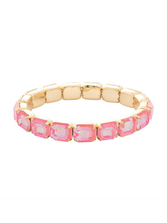 Sorrelli Light Rose Delite 7 Inch Easton Emerald Cut Stretch Bracelet